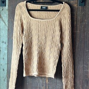 NWT Pinko Textured Tan Women's Blouse